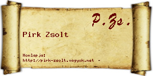Pirk Zsolt névjegykártya